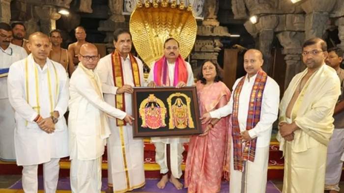 kishan reddy visits tirumala seeks blessings on ugadi